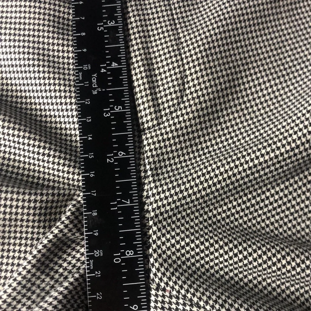 𝅺lauren Ralph Lauren Dress Pants Houndstooth Black and White Pattern Size 2P